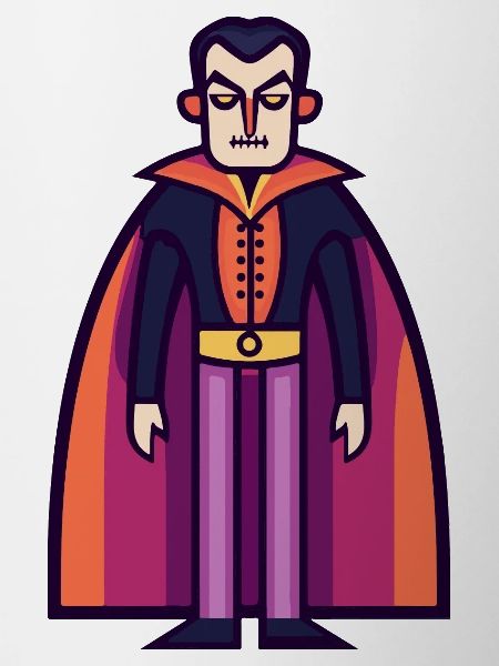 Vampire Halloween Symbol Comic