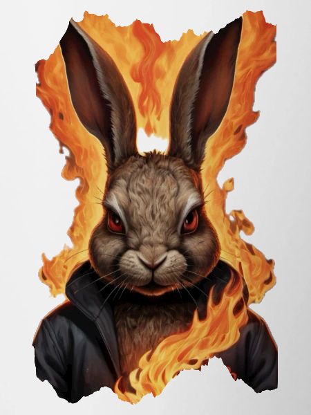 Mystic Rabbit in Flames