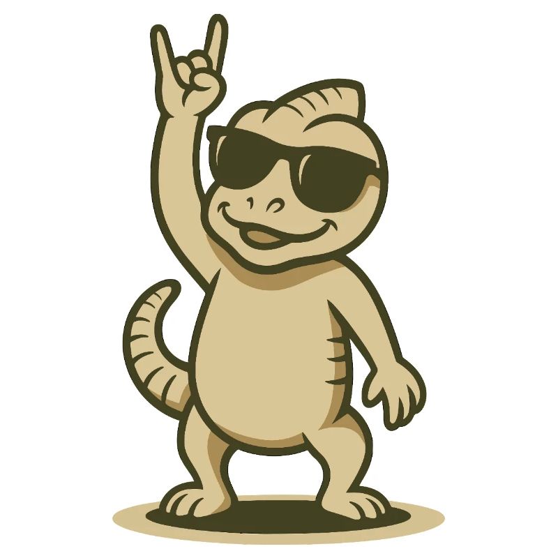Rock on, chameleon!