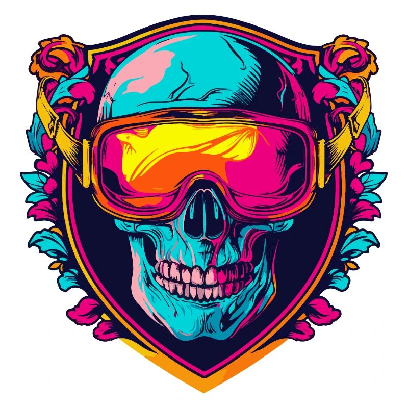 Ski Masque de ski Skull