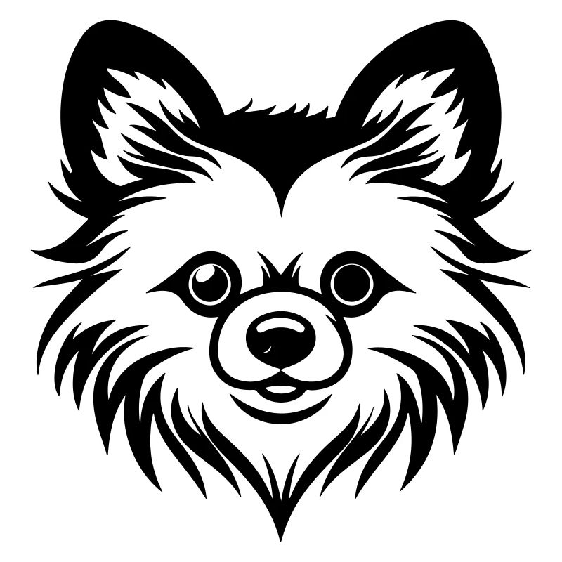 Pomeranian Hund Kopf