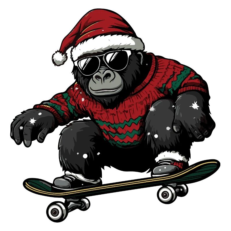 Gorille Noël drôle