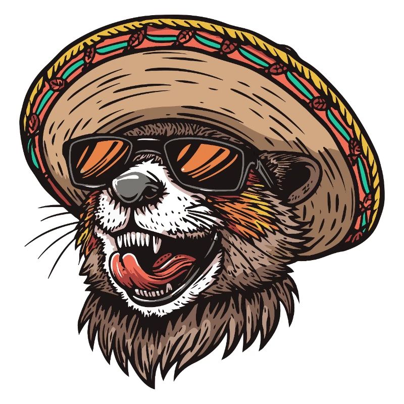 Biber Comic Lustig Sombrero