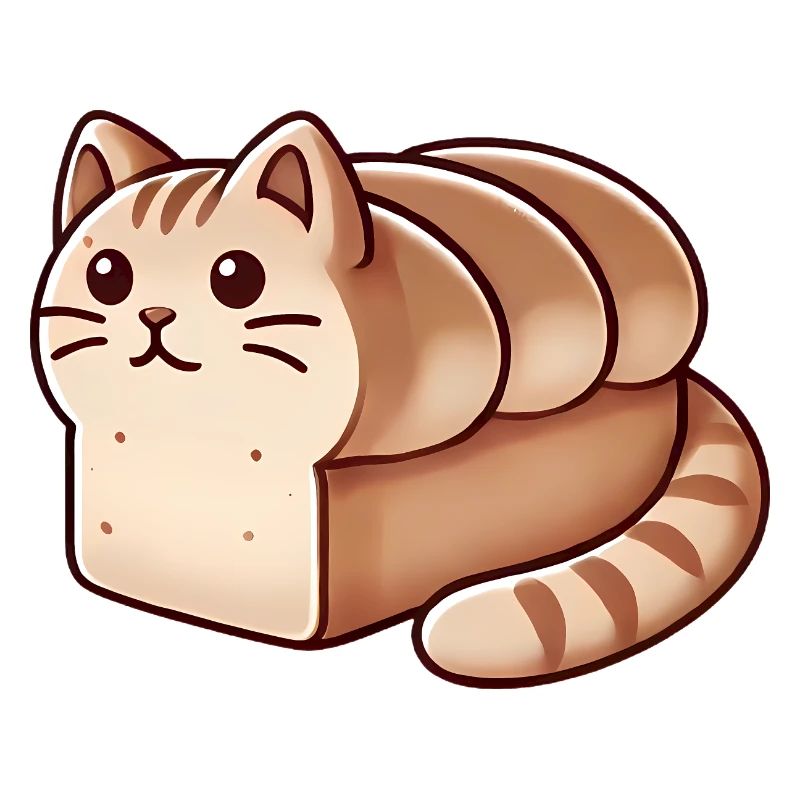 Cozy Cat Loaf Illustration