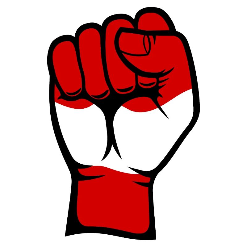 Drapeau de l’Autriche Symbole de la main du poing