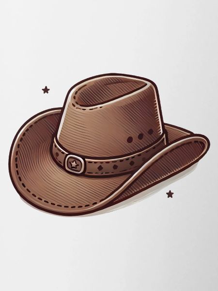Western Cowboy Hat Illustration