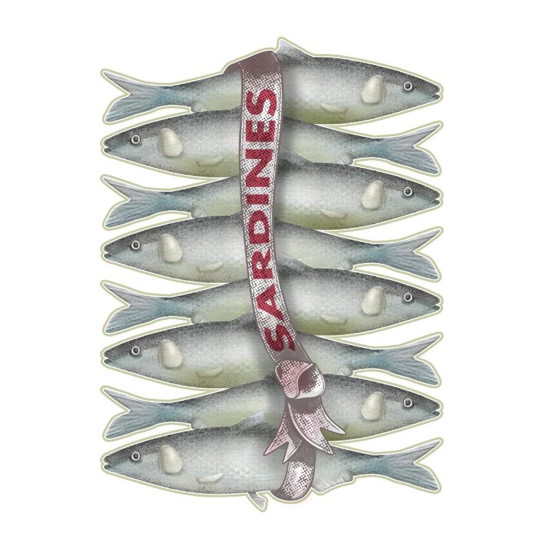 Des sardines dans une poissonnerie