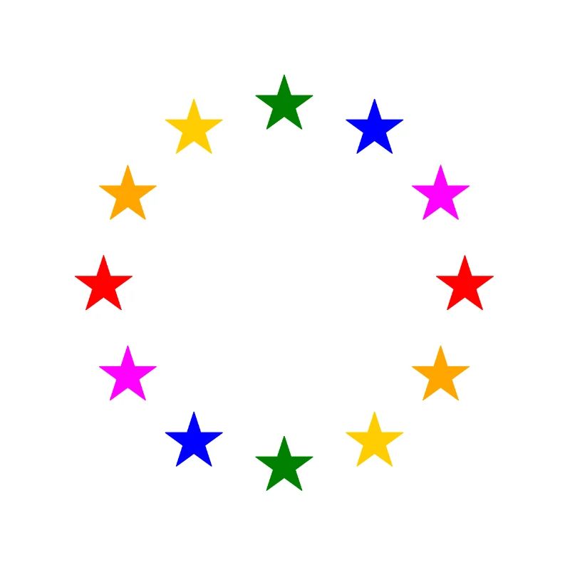 Les étoiles de l’UE aux couleurs de l’arc-en-ciel