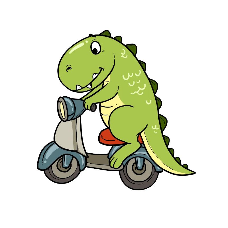 Dino Dinosaurier Scoot Moped T-Rex Mofa Roller