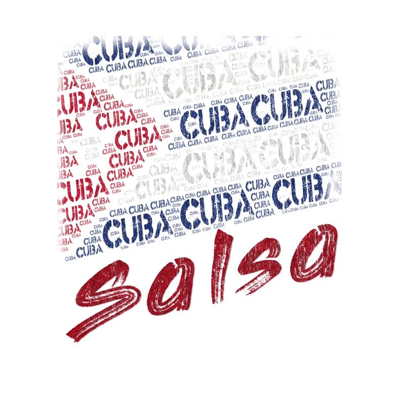 Drapeau cubain de la salsa cubaine