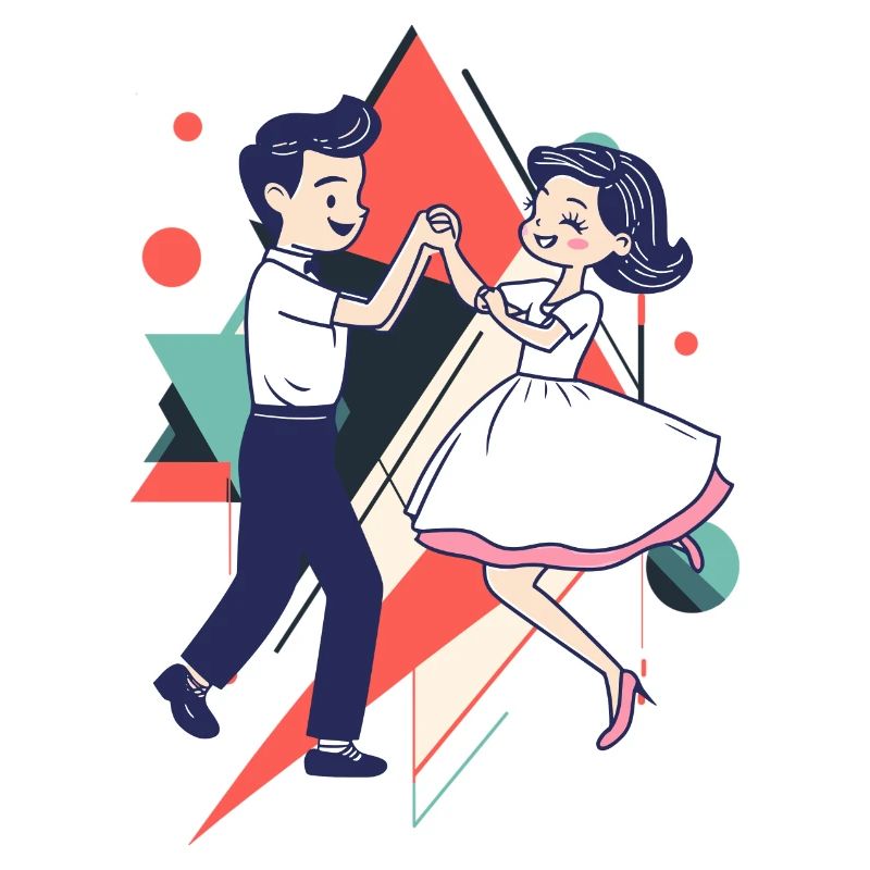 Dance couple foxtrot tango