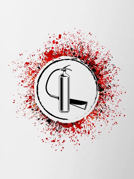 Fire extinguisher symbol fire brigade