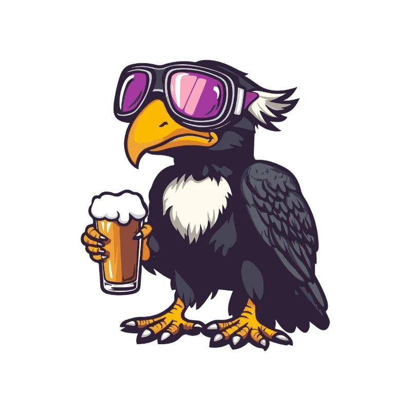 Harpyie Vogel Apres Ski Bier Comic