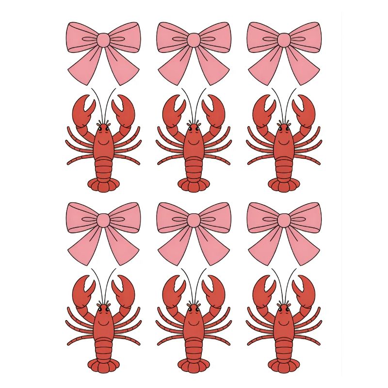 Coquette Lobster Bows Pattern