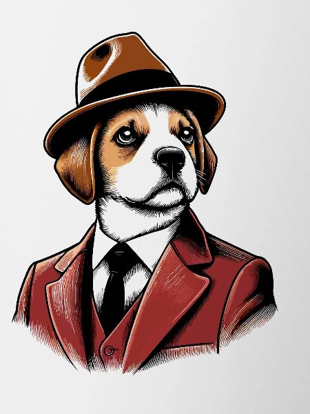 Dog in a suit