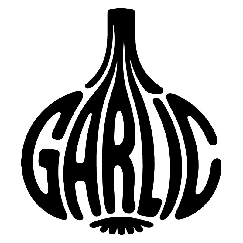Garlic - Cool Vegetable Logo