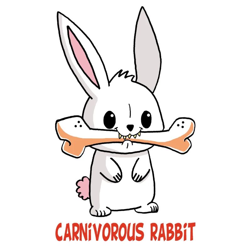 Lapin blanc carnivore