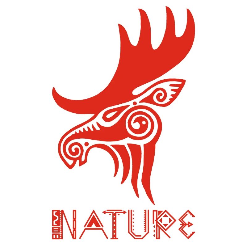 Rotes Elch-Tiertotem