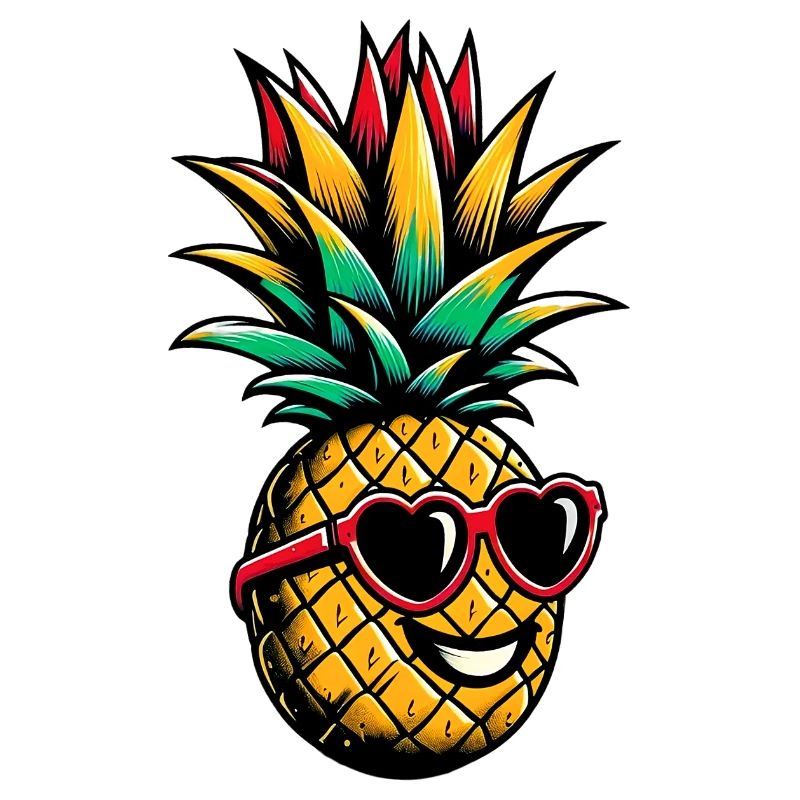 Pineapple with Sunglasses