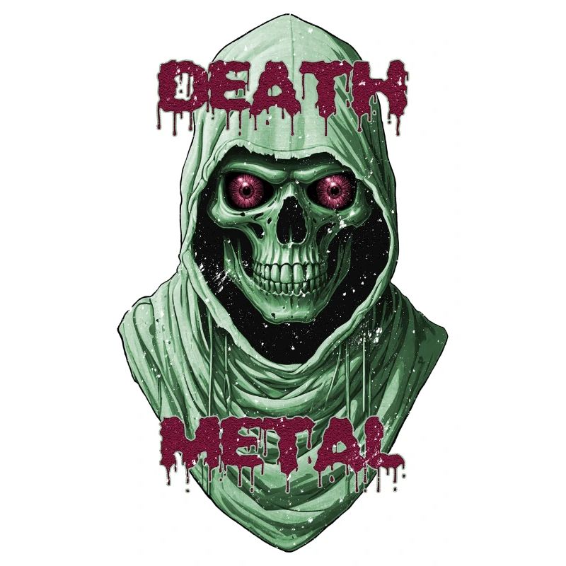 Gothic Skull with Metallic Accents 