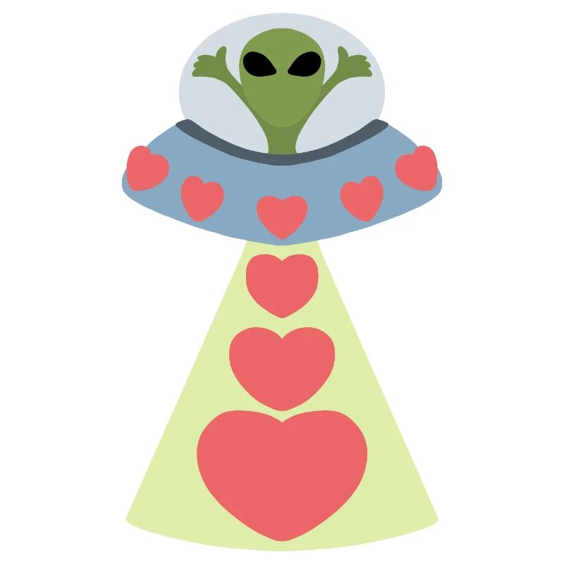 Weltraum Liebe Alien Valentin