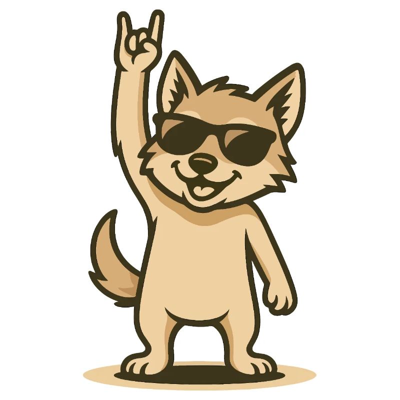 chiot chacal cool avec des lunettes de soleil