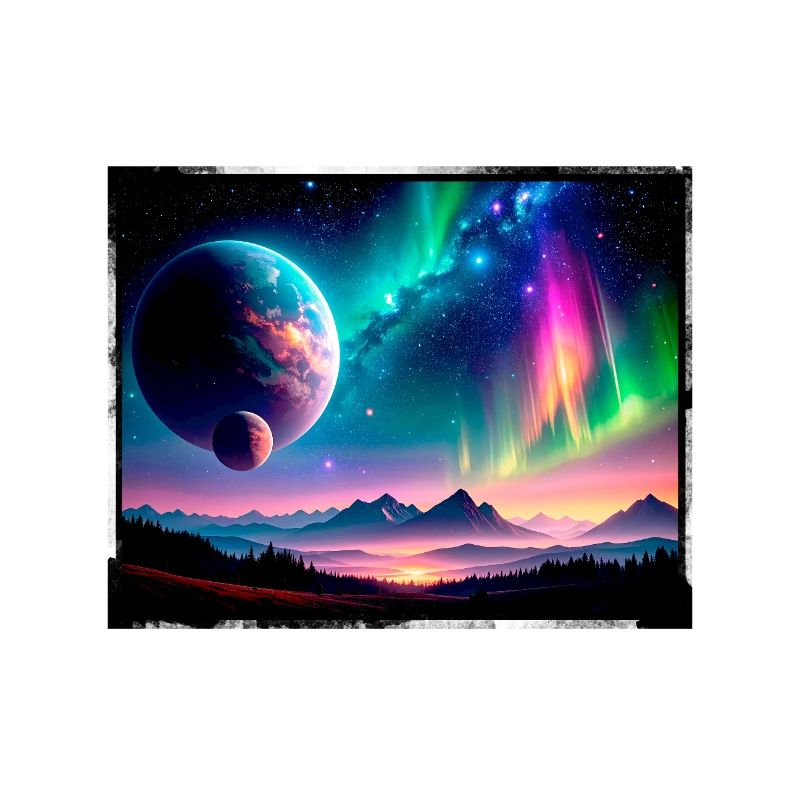 polarlichter,sterne,nacht,planeten