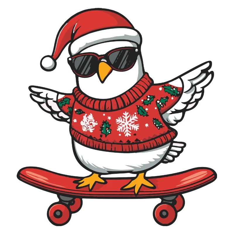 Colombe oiseau Noël drôle