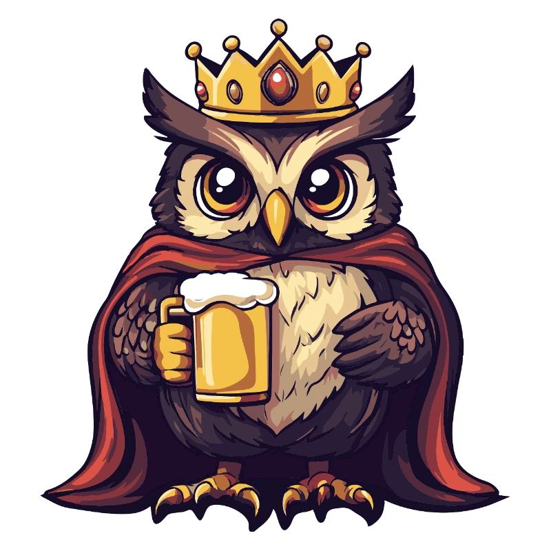 Eule Bier Lustig