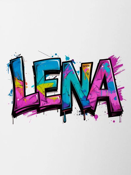 graffiti, letters, lena, illustration