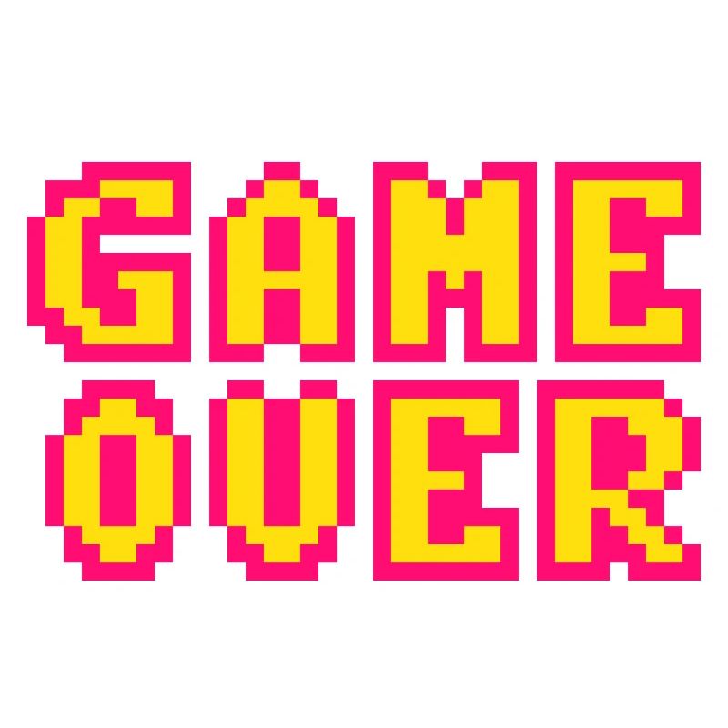 Game Over retrogaming vintage pixels