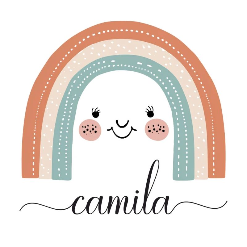Camila! Regenbogen Design, personalisierbar