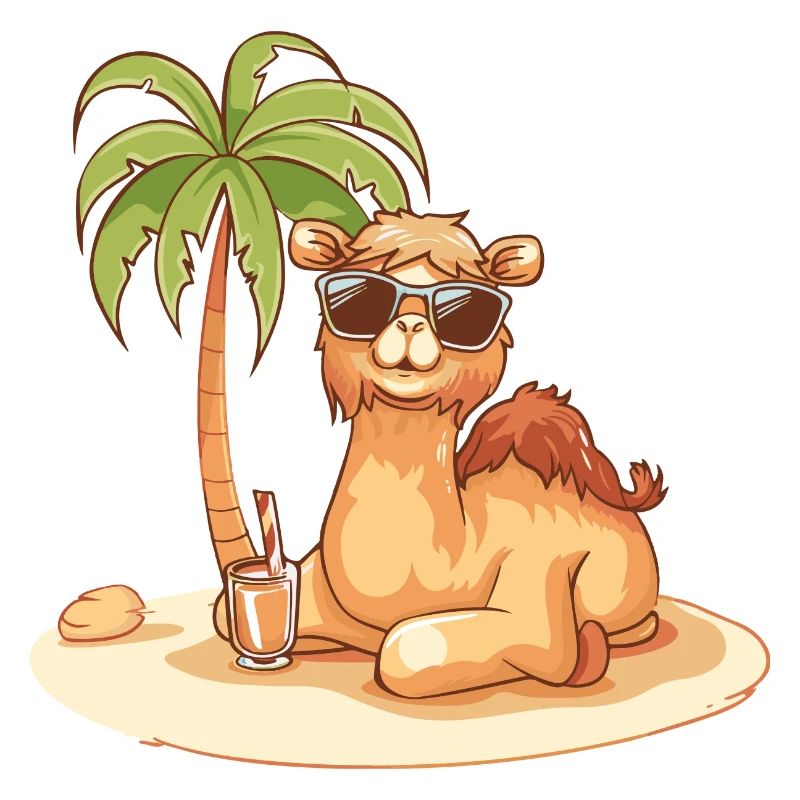 Kamel Sommer Strand Comic