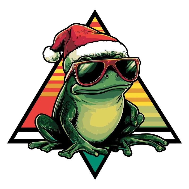 Grenouille Noël Cool