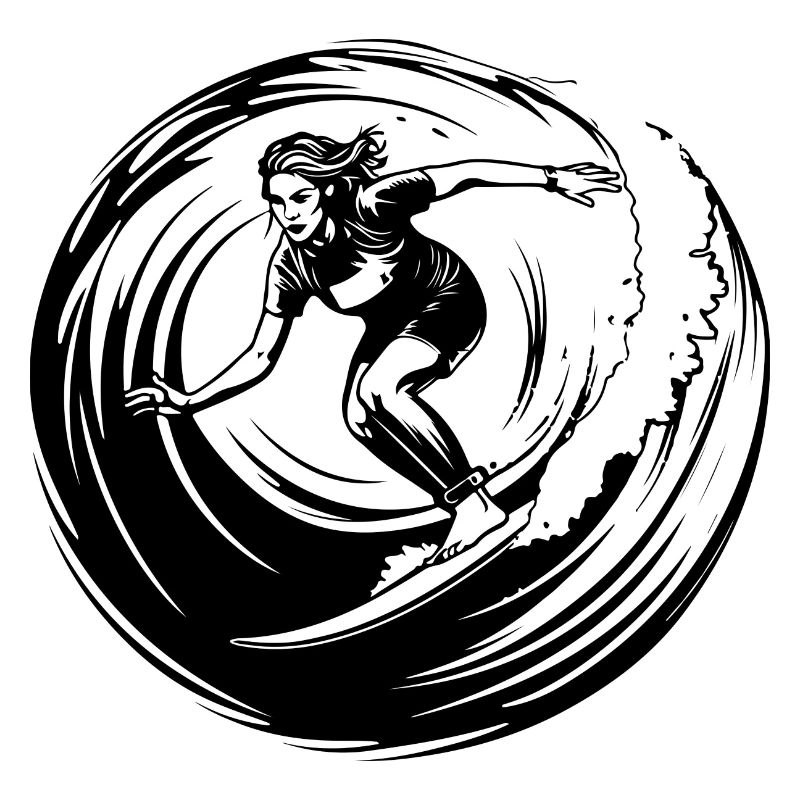 Silhouette de surfeur Surf