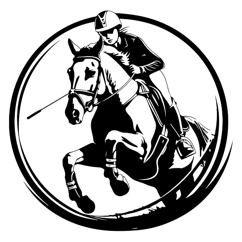 Silhouette de cheval d’équitation