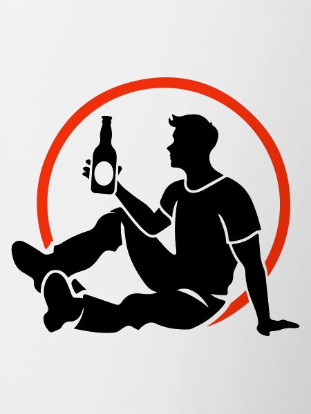 Beer Drinking Silhouette