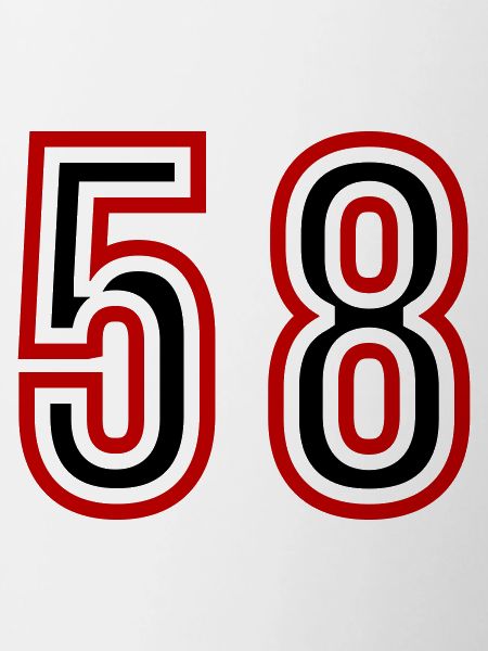 58 Number Years Jersey