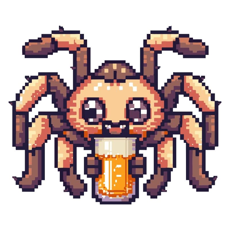 Tarentule Bière Araignée Pixel