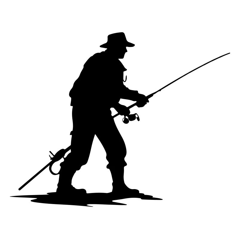 Silhouette de sport de pêche