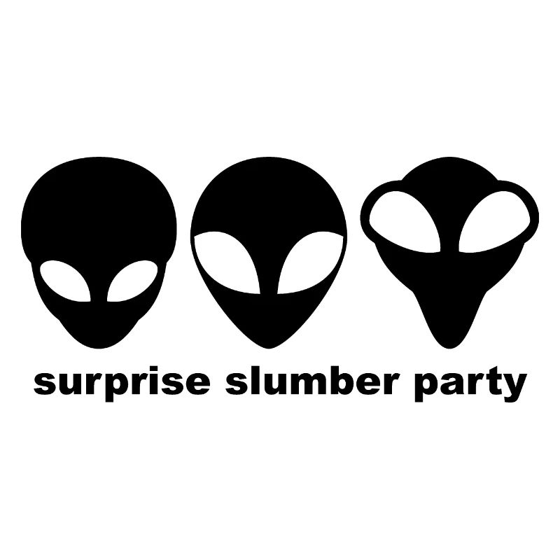 Grey Aliens - Überraschungs-Pyjamaparty. Schwarz