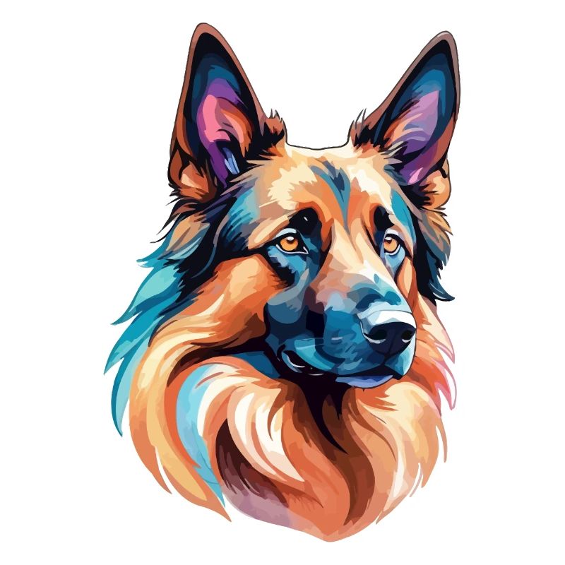 Belgian Shepherd Dog Watercolors