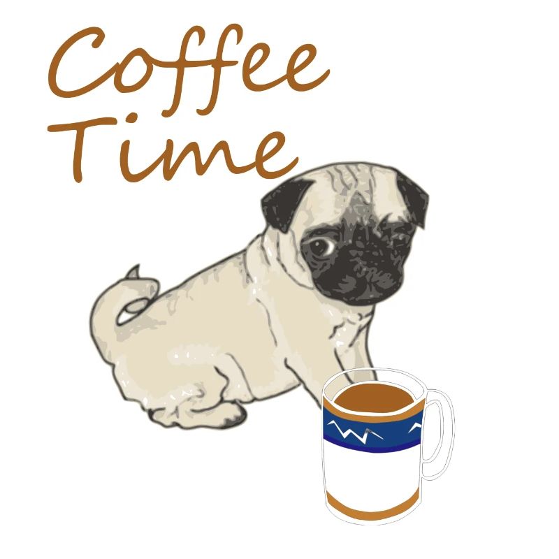 Chien avec café cadeau de café