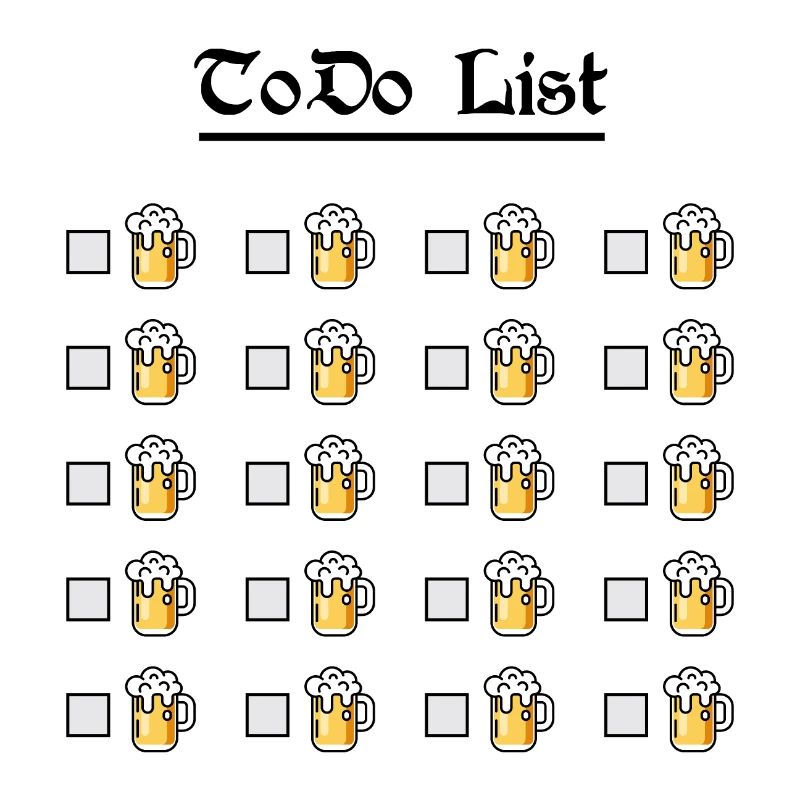 ToDo List Beer Mug Checklist Funny