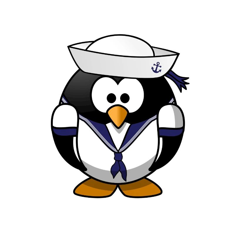 Pinguin mit Anker