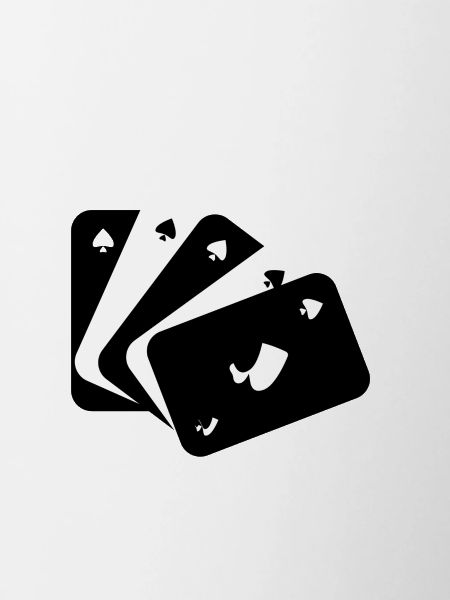 Spielkarten schwarz-weiß