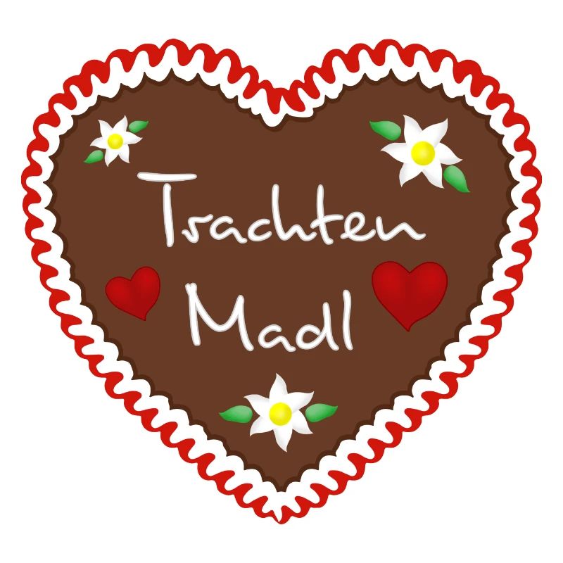 Lebkuchenherz Trachten Madl rot