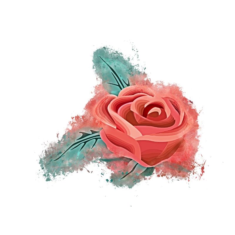 Blume Rose hell glühend