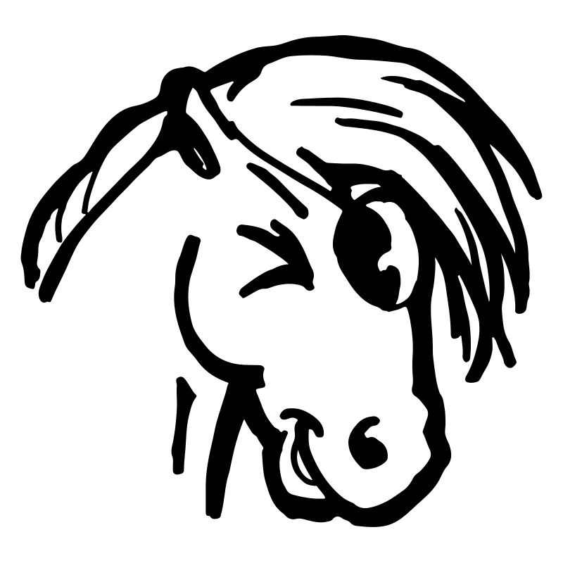 Wink bangs cheeky horse head gift funny