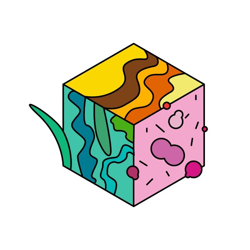Würfel Dimensionen Optische Illusion Geschenk Idee